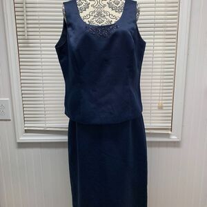 Kasper 2 Piece Skirt Set in Blue Size 16
